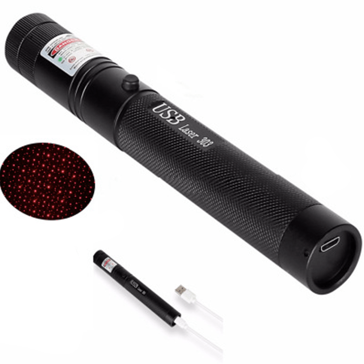 Long-range green laser pointer with adjustable focus & high power, perfect for stargazing & pointing.