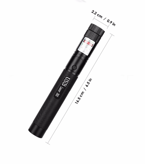 Secure high-power laser pointer with safety lock, adjustable focus, long range. Perfect for stargazing sessions.