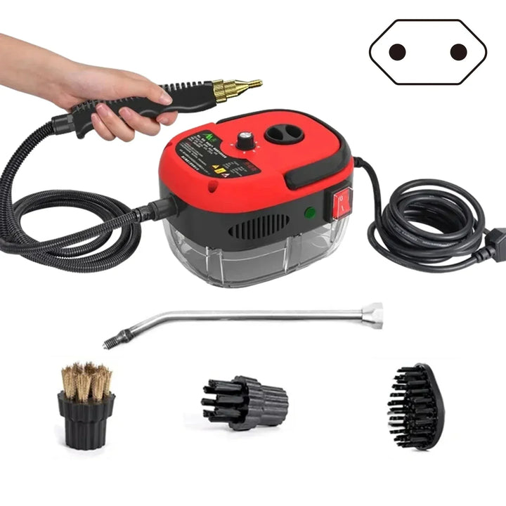 High-pressure steam cleaner, perfect kitchen cleaner for grease & stains. 6 settings for deep, chemical-free sanitizing.