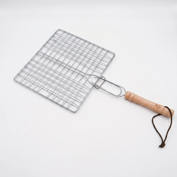 Large hinged grill basket for outdoor cooking. Great for whole fish, peppers, or multiple items on the BBQ.