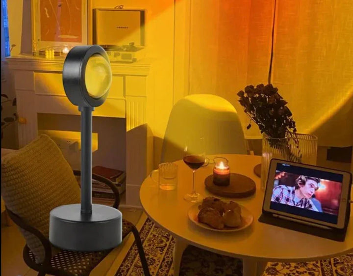 USB sunset lamp, ideal for bedroom lighting, creating a relaxing mood & stunning photo backdrops.
