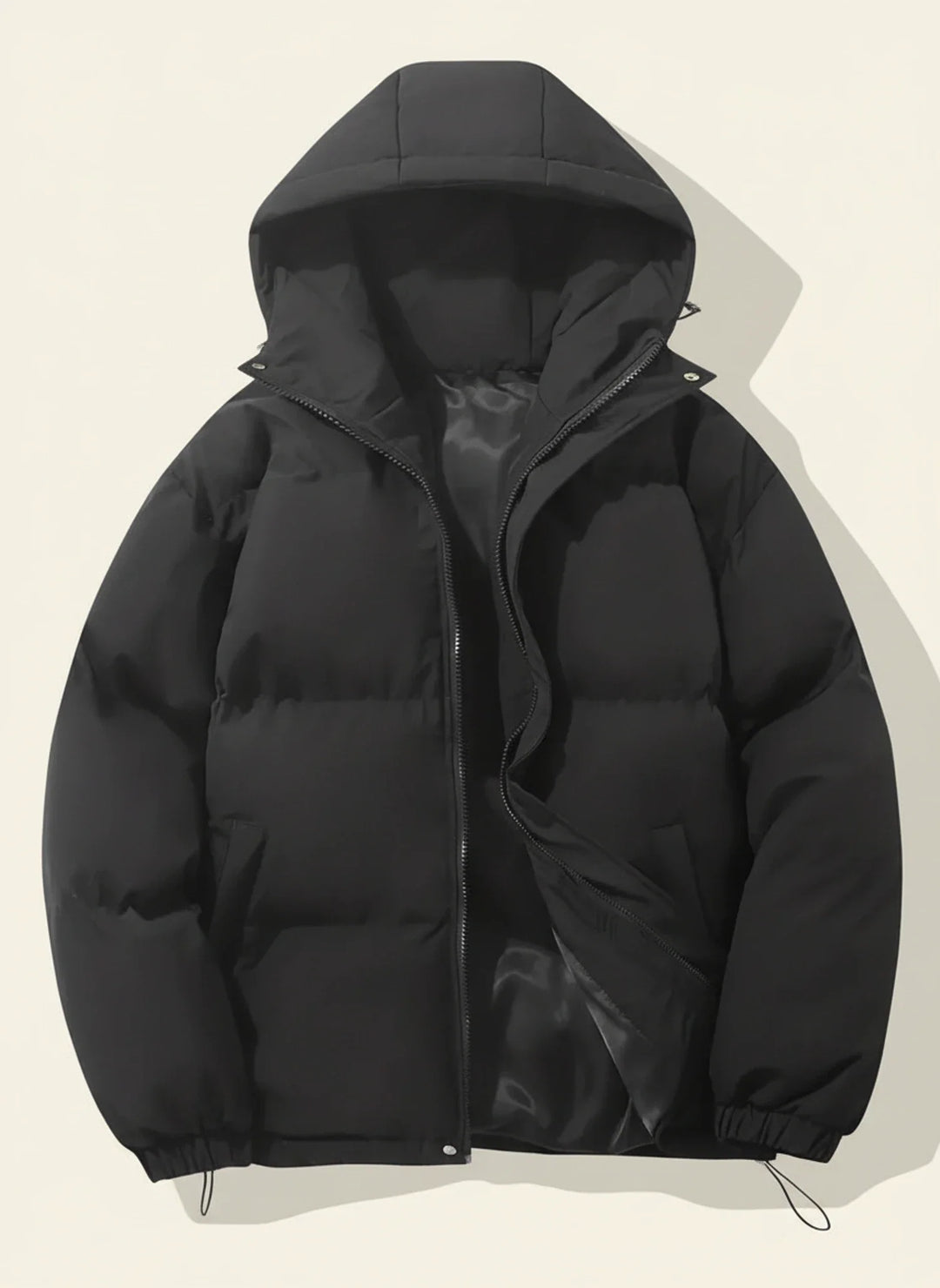 Women's warm hooded puffer jacket, essential winter style outerwear for ultimate comfort.