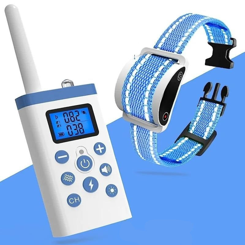 Humane cat collar, reflective and rechargeable, with remote for effective and gentle pet training and anti-bark.