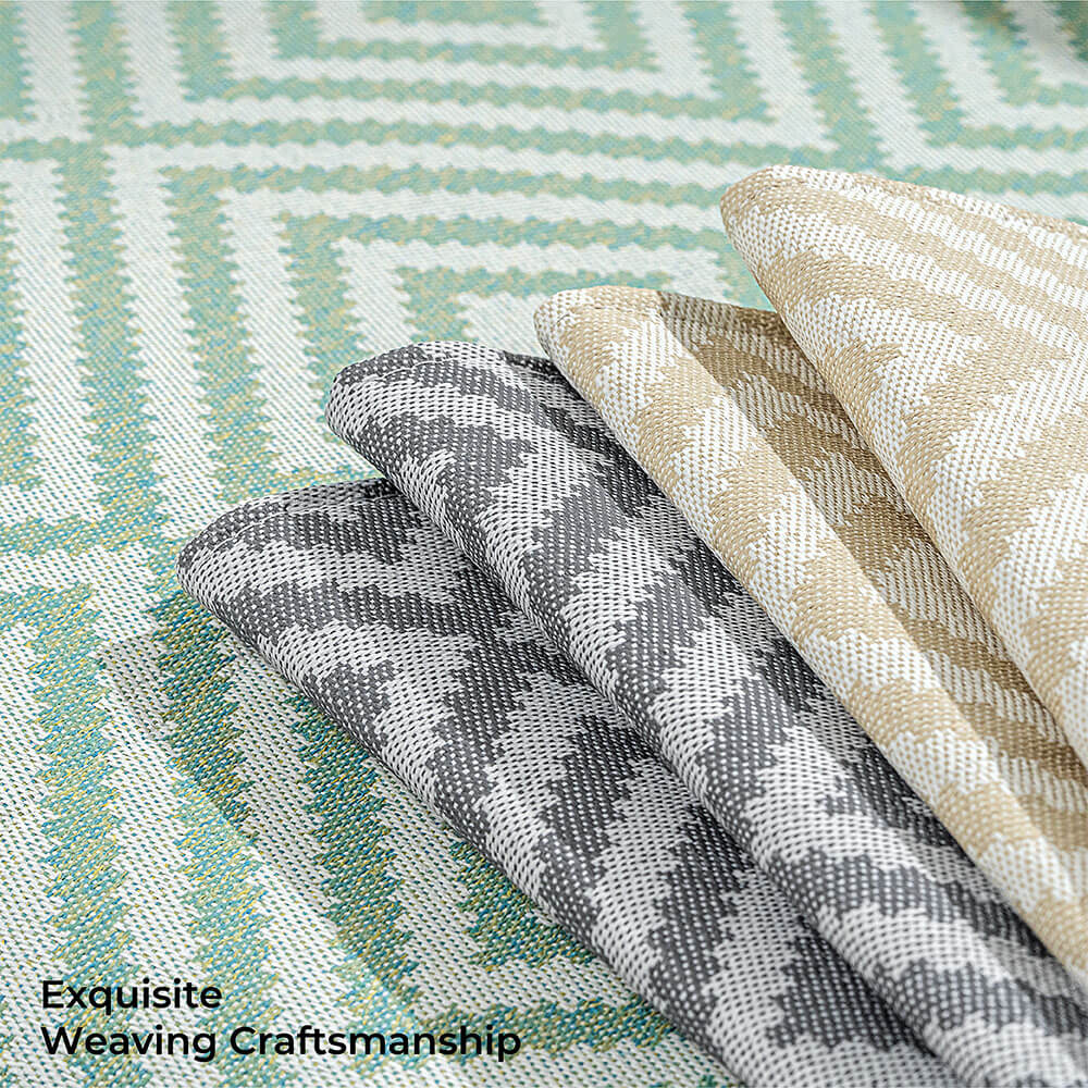 Non-slip ice silk couch cover with a contemporary geometric print, ideal for a stylish and functional home.