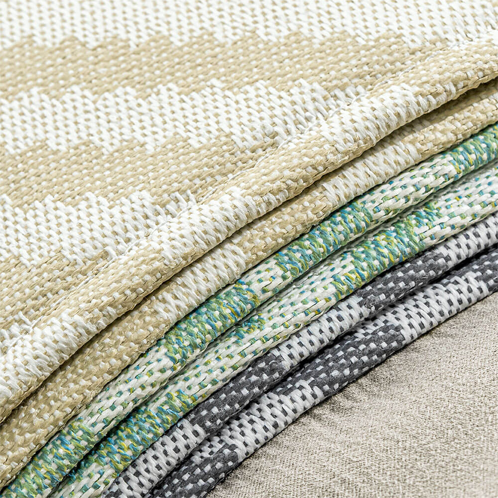 Washable ice silk sofa cover with a crisp geometric design, ensuring a clean and cool seating area.
