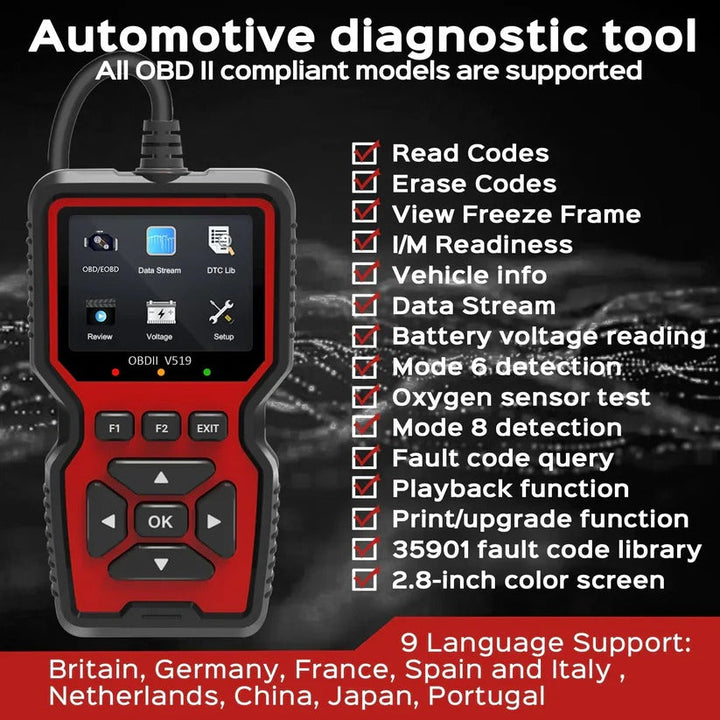 Car diagnostic scanner displaying freeze frame data to pinpoint check engine light causes.