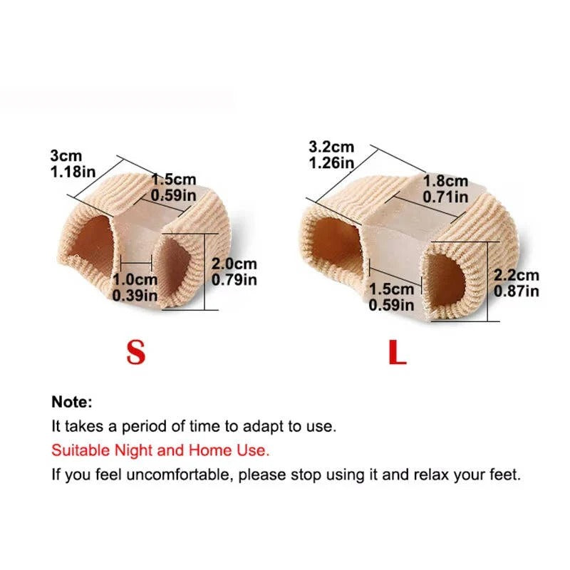 Unisex gel toe separators for athletic shoes, flats & heels. Provides foot comfort, bunion support & pain relief.