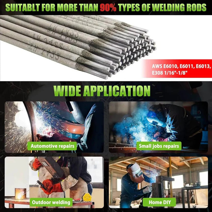 200A MMA arc stick welder with LED display, perfect for professional & DIY metal fabrication.
