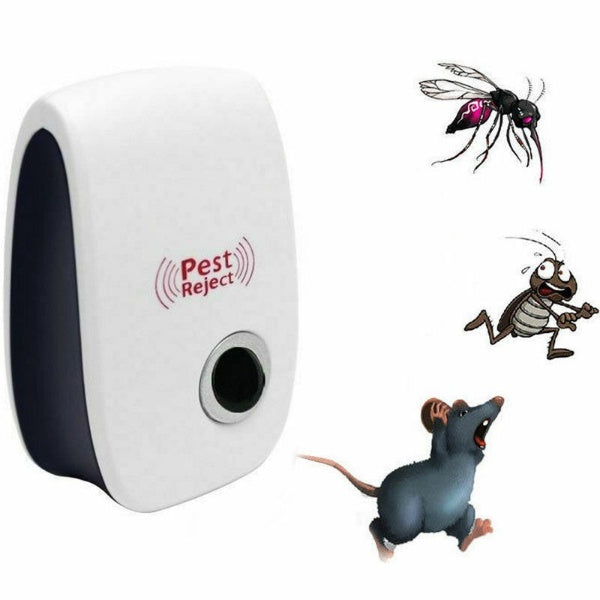 Compact ultrasonic pest repeller for home. Safe & effective rodent control, deters rats, mice, insects. Pet-friendly.