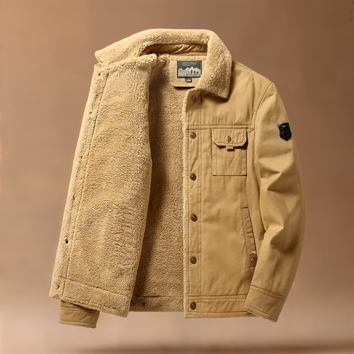 Mint green men's Timberline Sherpa Lined Trucker Jacket, soft sherpa lining, perfect casual winter outerwear.