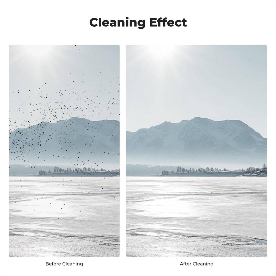 High-quality microfiber cleaning cloths from a professional photography accessory kit for streak-free lens care.