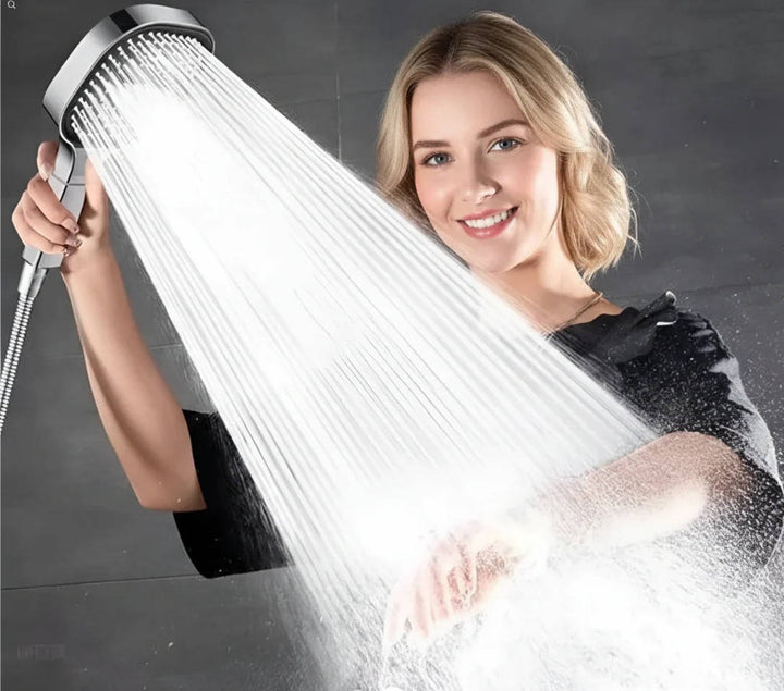 Universal filtered shower head, 3 spray modes, high-pressure for a home spa experience. Easy install bathroom accessory.