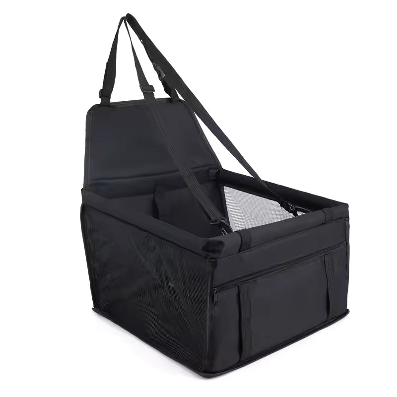 Dog Folding Car Seat - Waterproof Pet Booster with Safety Belt