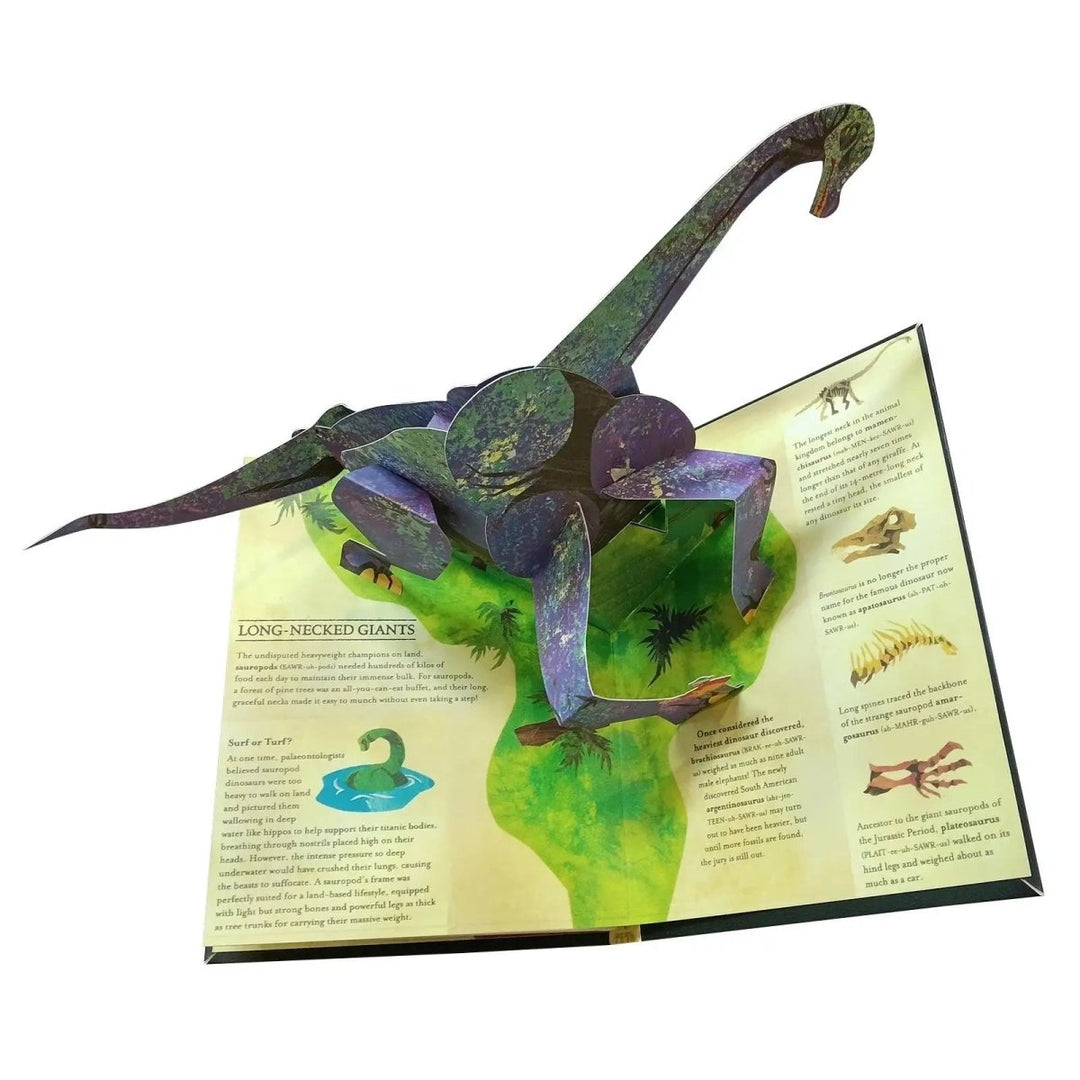 Boys & girls' learning gift: immersive 3D pop-up dinosaur book. Packed with educational facts for interactive fun.