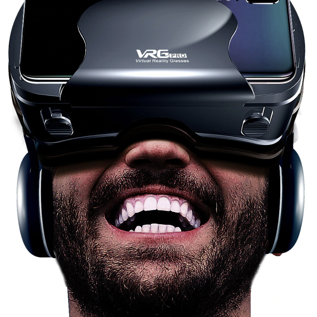 Experience smartphone VR with this virtual reality headset, integrated audio for ultimate immersion.