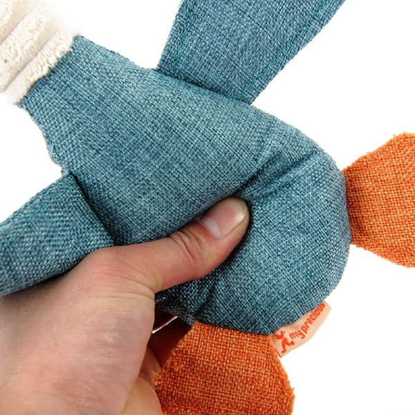 Red tough dog toy, indestructible chew for strong aggressive chewers
