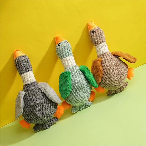 Organic indestructible goose dog toy, a safe and tough choice for aggressive chewers.