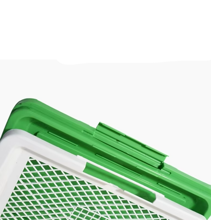 Puppy training aid: an indoor/outdoor dog potty with realistic artificial grass, durable & weather-resistant.