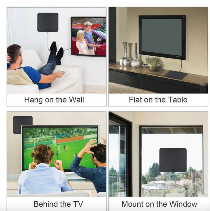 Enjoy free digital HDTV with this indoor antenna, no cable required. Amplified for clear reception.