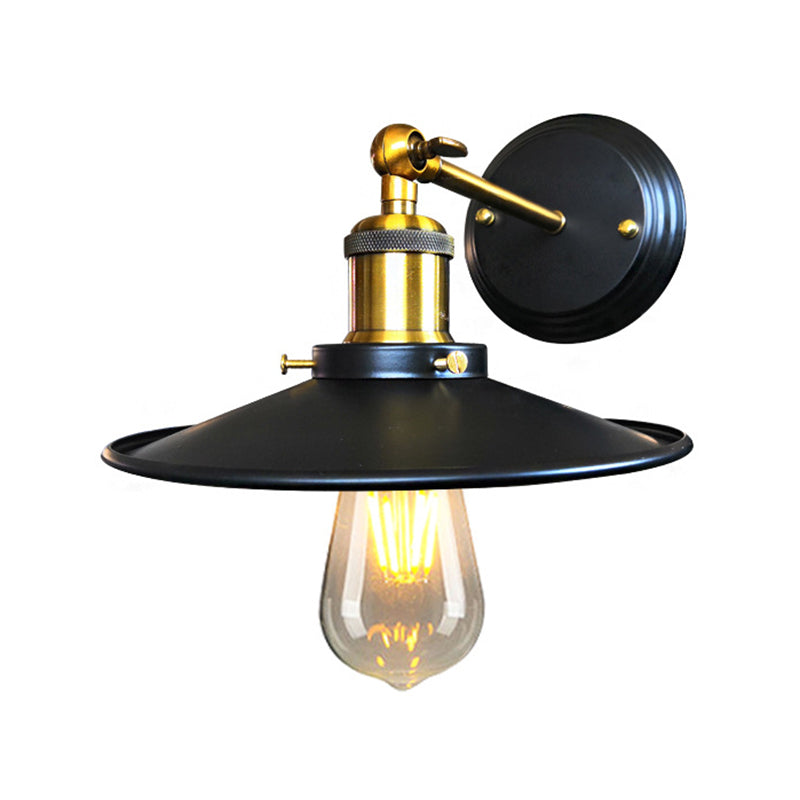 Industrial style wall light fixture, a durable metal lamp for modern and vintage home decor.