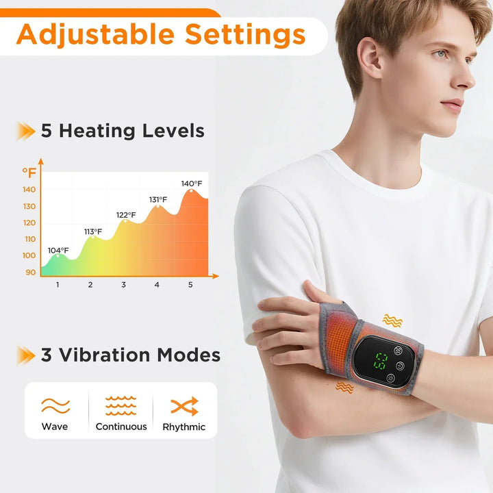 Ergonomic infrared massager for targeted ankle and wrist pain management.