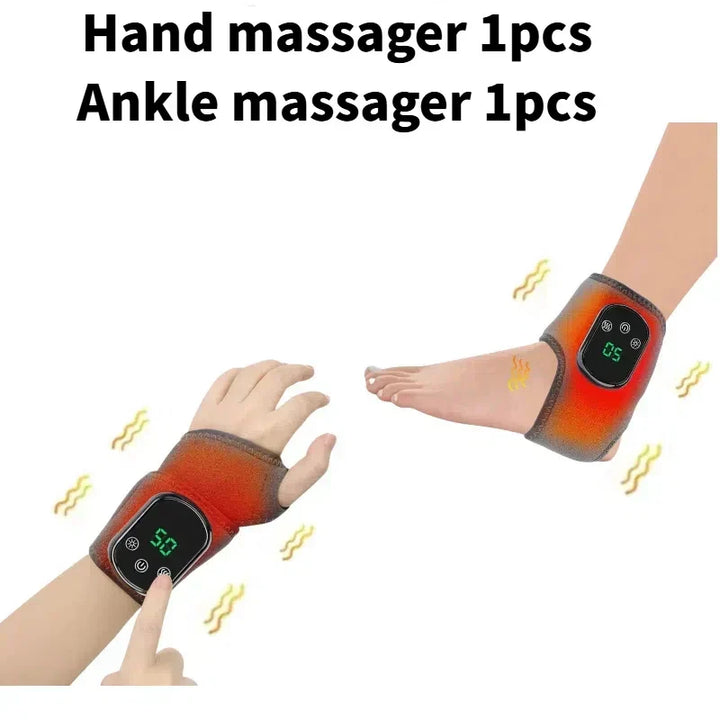 Therapeutic infrared heat & vibration massager, perfect for ankle and wrist comfort.