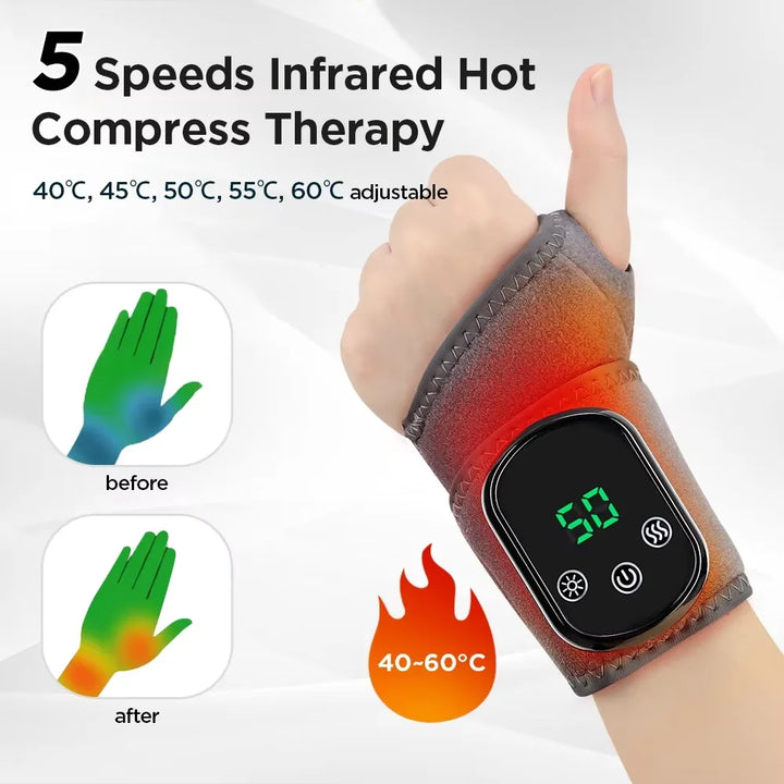 Infrared hot compress massager, ideal for pain management and muscle recovery.