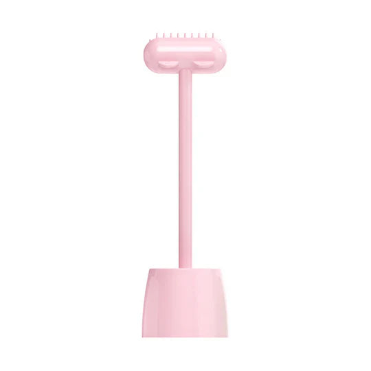 Cordless silicone pet brush, perfect for gentle massage and effective grooming