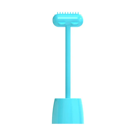 Close-up of silicone bristles on the Innovative Pet Grooming Massage Brush