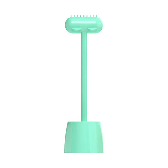 Cat enjoying a gentle massage with the Innovative Pet Grooming Massage Brush