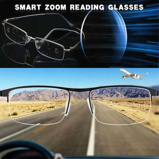 Progressive multifocal reading glasses, smart eyewear for sharp, age-specific vision correction.
