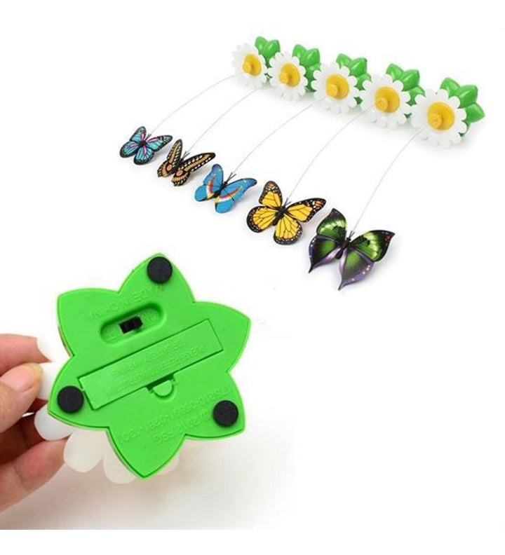 Pet supplies interactive butterfly toy designed to entertain cats and encourage active playtime.