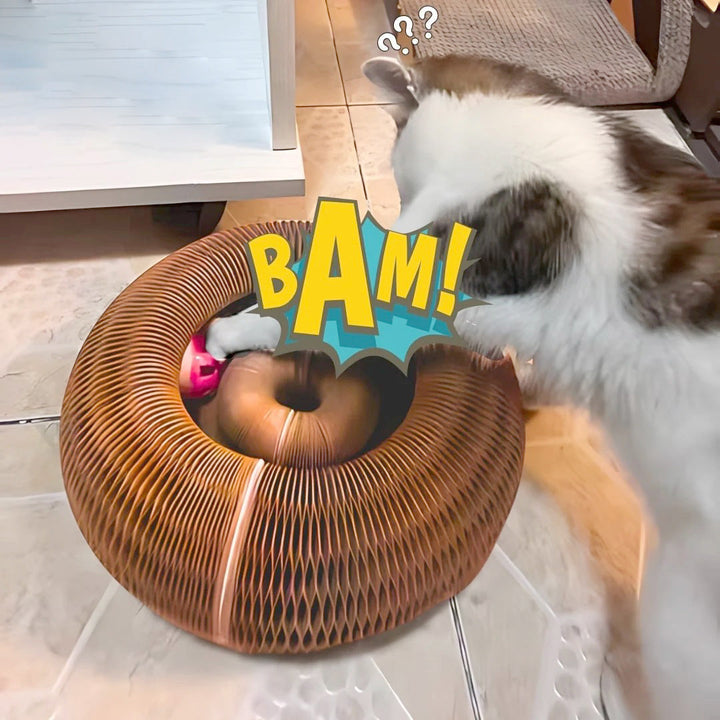 Cat accordion scratcher toy, an interactive pet supply for playful felines