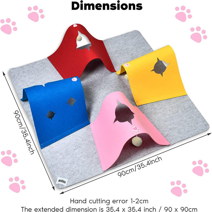 Pet supplies: interactive cat tunnel toy and activity mat for engagement