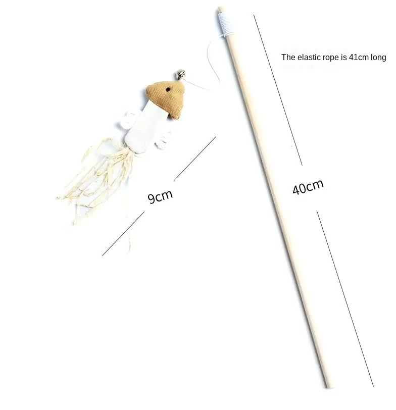 Sustainable pet toy: a durable feather bell cat toy for active felines.