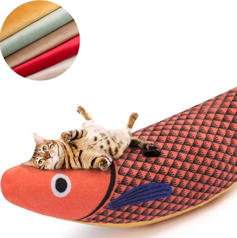 Feline enrichment interactive fish toy with catnip, perfect for playtime