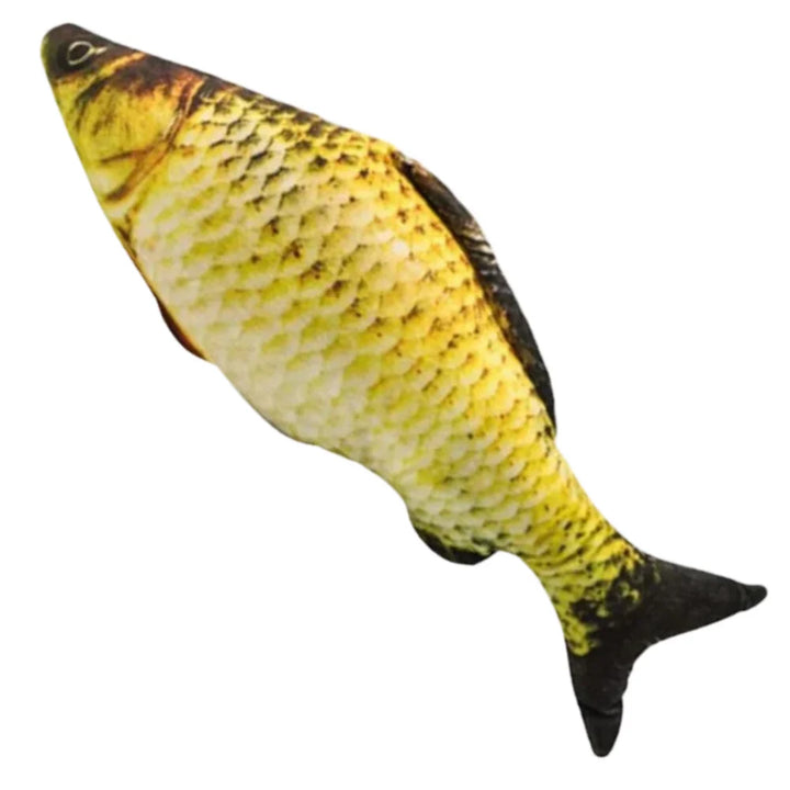 Interactive cat toy: floppy fish design with catnip, offers dynamic pet entertainment
