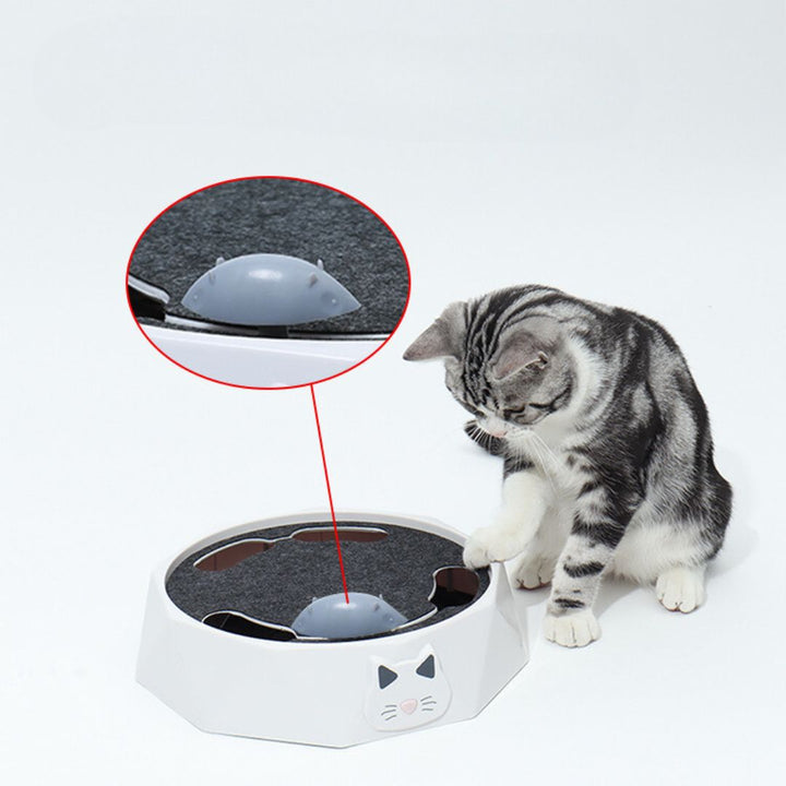 Engaging cat hunting toy with hidden plush mice for indoor cats to exercise and play