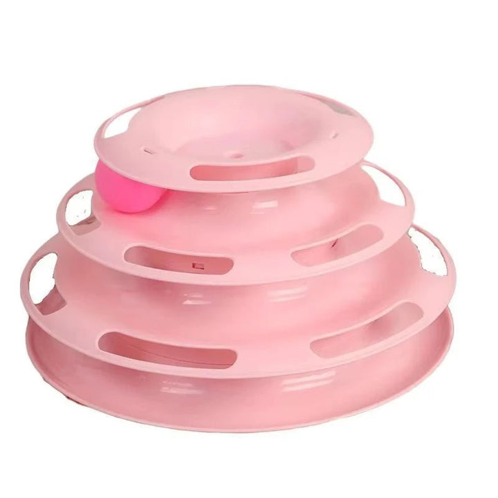 Interactive cat toy tower designed for active play, mental stimulation, and exercise in pets