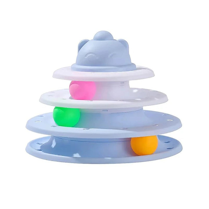 Engaging pet play tower with interactive elements, ensuring hours of fun and healthy exercise for cats