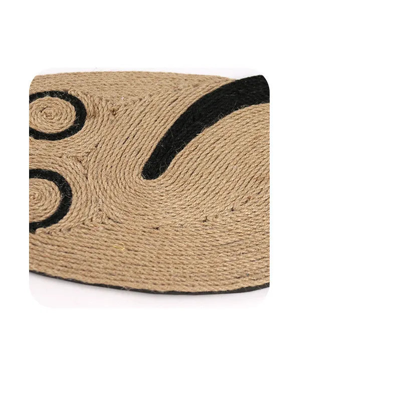 Sisal cat scratching mat offering indoor enrichment and paw care for adventurous felines