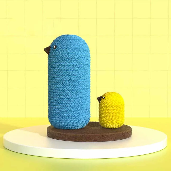 Durable interactive cat scratching post with integrated play features for hours of fun