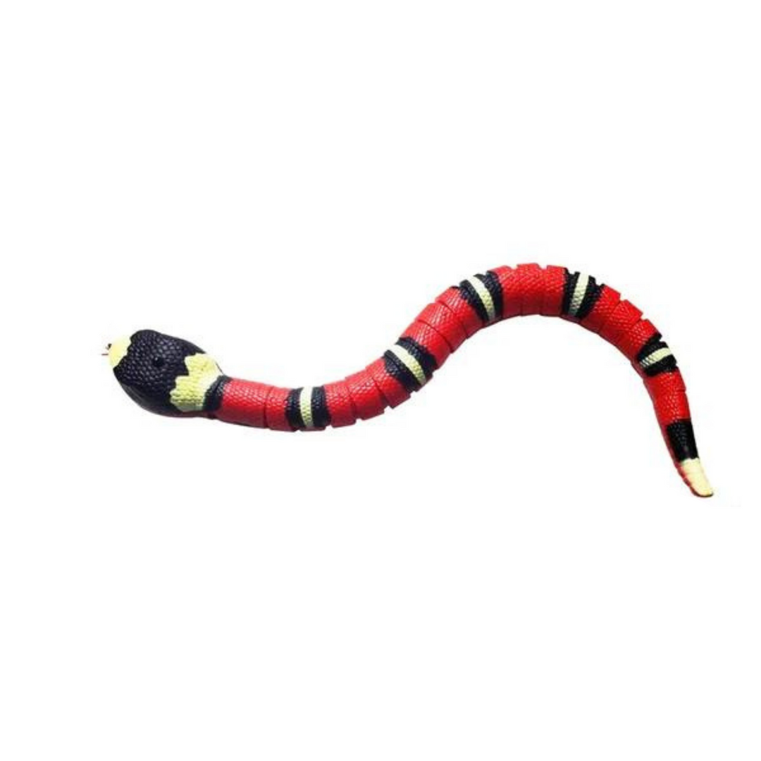 Cat snake toy with built-in motion sensor, ideal for interactive feline play and indoor pet enrichment.
