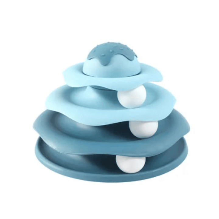 Pet supplies: Engaging interactive cat tower with revolving balls, designed for hours of feline fun.