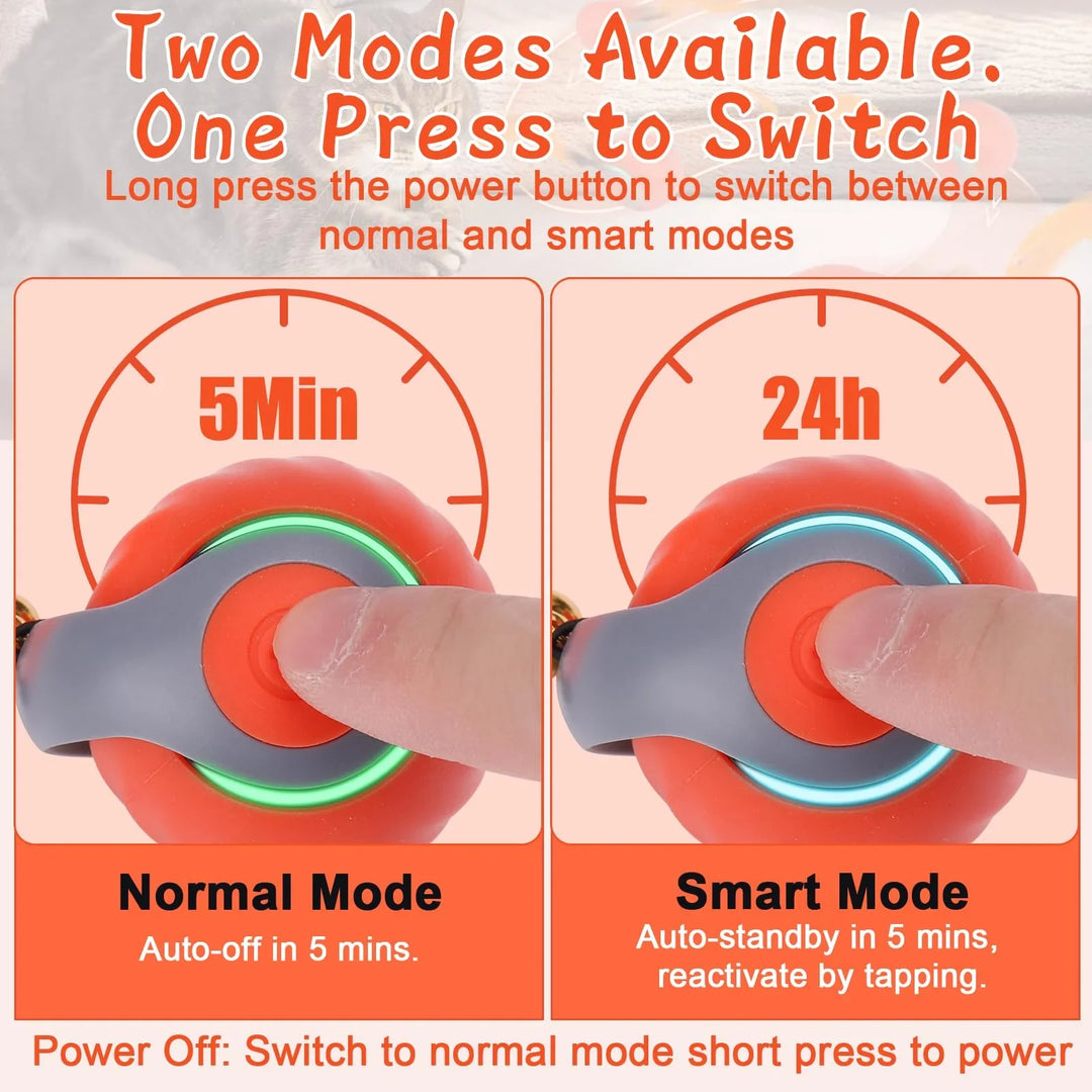 Cat play ball with smart motion sensor, stimulating feline interactive play