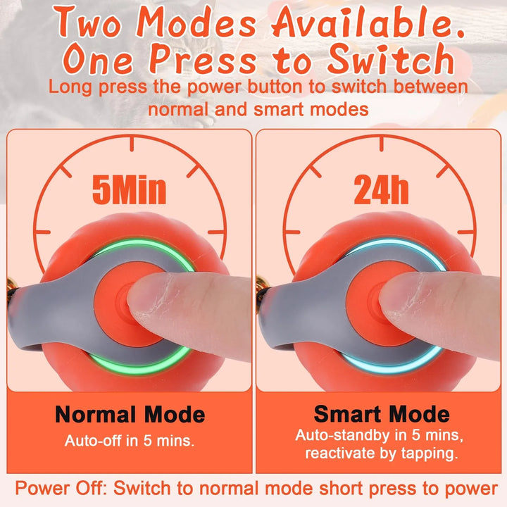 Cat play ball with smart motion sensor, stimulating feline interactive play