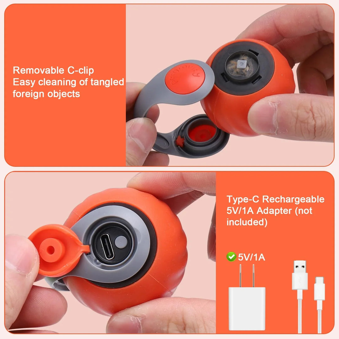 Automatic cat play ball with durable design and engaging motion sensor tails