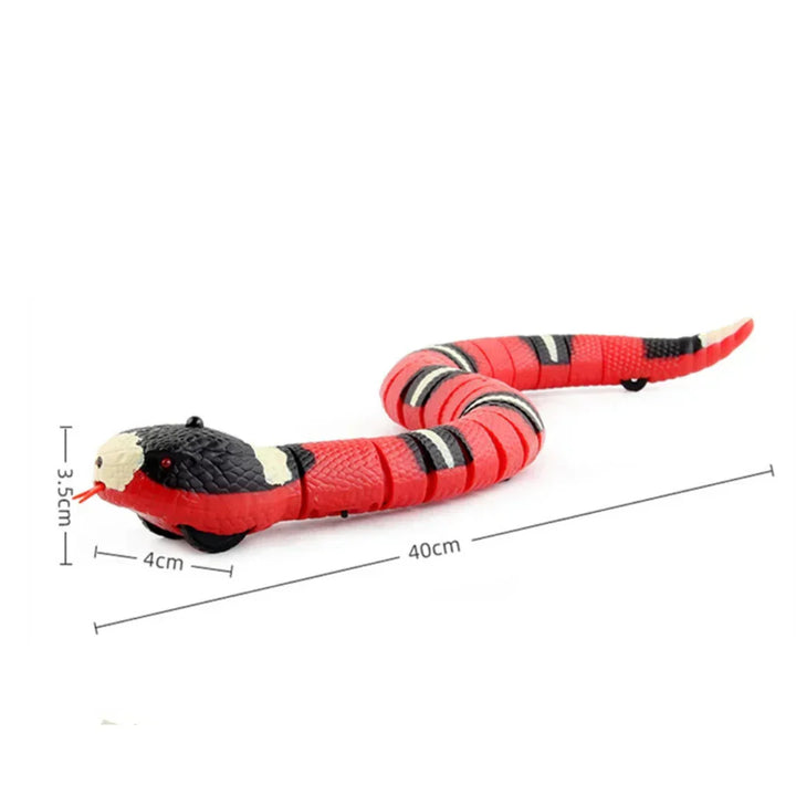 Rechargeable interactive cat toy, an electric pet supply mimicking a moving snake for feline play.