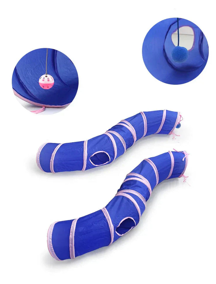 Pet supplies: interactive cat toy tunnel & house, engaging playtime activity center