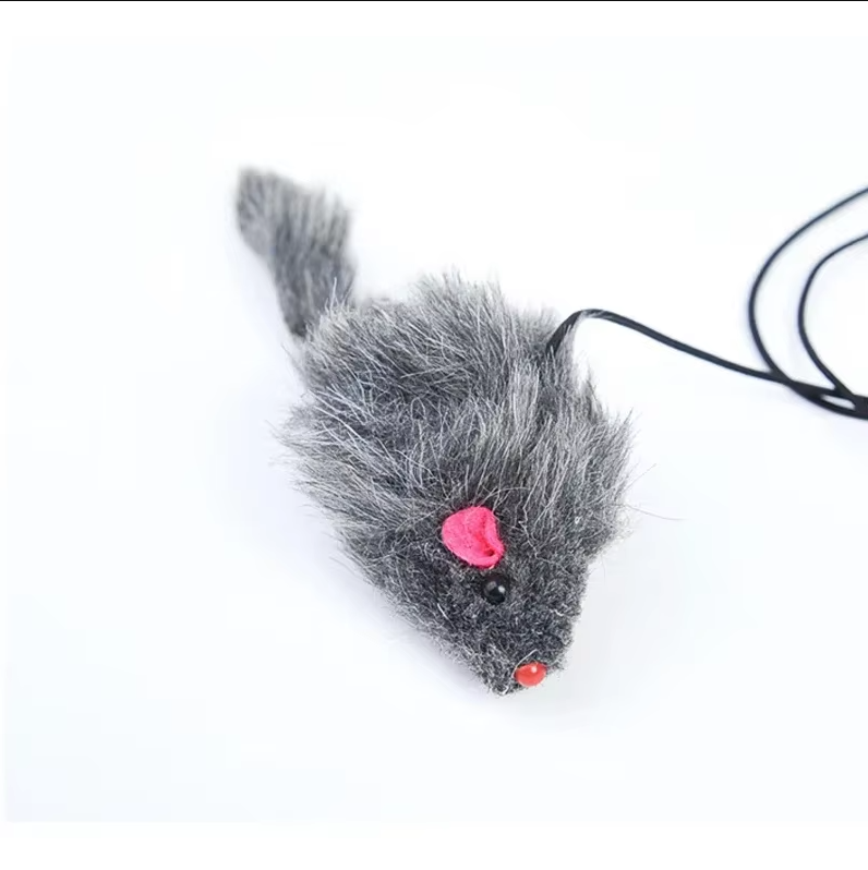 Cat enrichment toy: interactive jumping mouse, securely hung on a door for endless feline entertainment.